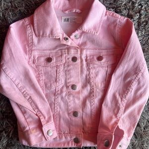 H&M Girls Pink Denim Jacket 4T